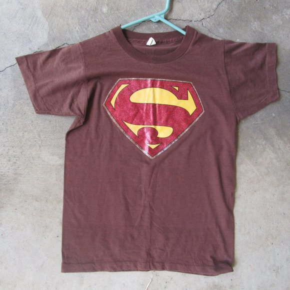 DC Comics Other - Vintage 70's Superman Emblem Logo DC Comics Boy's Shirt